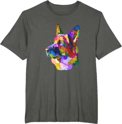 Vista 7 de Camiseta para dueño de perro de pastor alemán, Negro
