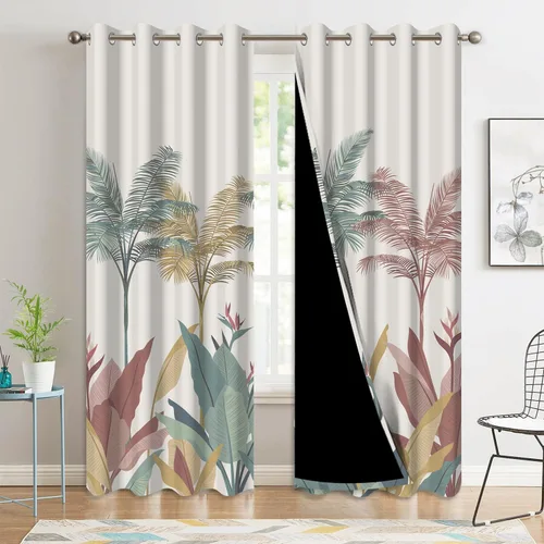 Vista 35 de Cortinas opacas 52 x 84 pulgadas, 2 paneles con aislamiento térmico y oscurecimiento, cortinas de ojal para ventanas para dormitorio y sala de estar