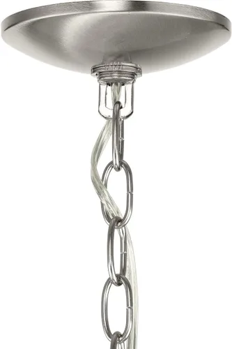 Vista 17 de Níquel cepillado luz 16" luz vela Lámpara de araña