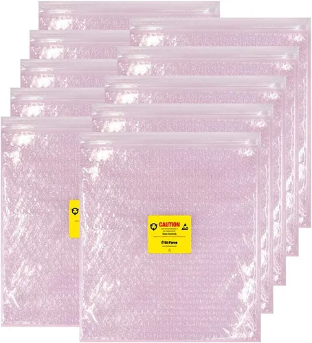 Vista 6 de Bolsas de burbujas antiestáticas, bolsa de blindaje estático resellable, reutilizable para componentes electrónicos sensibles (XS, cantidad de 100)