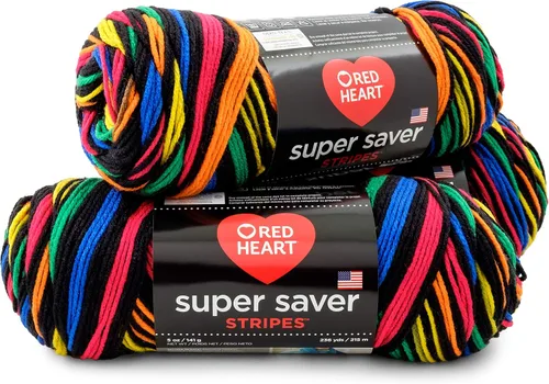 Vista 28 de RED HEART Paquete de 3 hilos Super Saver, ARAN paquete de 3