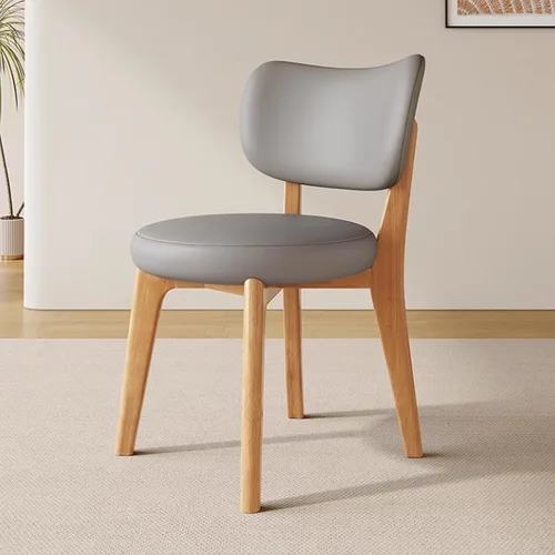 Vista 46 de Juego de sillas de comedor de madera de 1/2/4, sillas de cocina con respaldo curvo, silla de vestíbulo, silla de comedor tapizada, silla de comedor