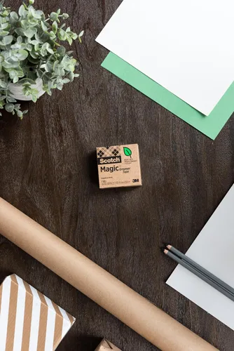 Vista 8 de Scotch Cinta mágica ecológica, cinta invisible para fijar papel, suministros de oficina y suministros de regreso a la escuela, 0.75 pulgadas x 900