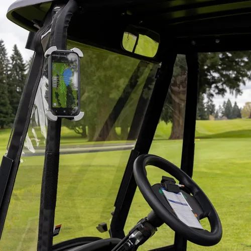 Vista 5 de ProActive Sports Soporte universal para teléfono con rotación de 360 grados para carritos de golf, carritos de equitación de golf, bicicleta