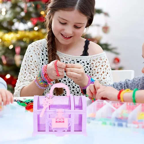 Vista 2 de Joyero para niños, 2 piezas, caja de tesoros para niña, caja de tesoros, caja de tesoros para bebé, caja de tesoros, caja de juguete, organizador