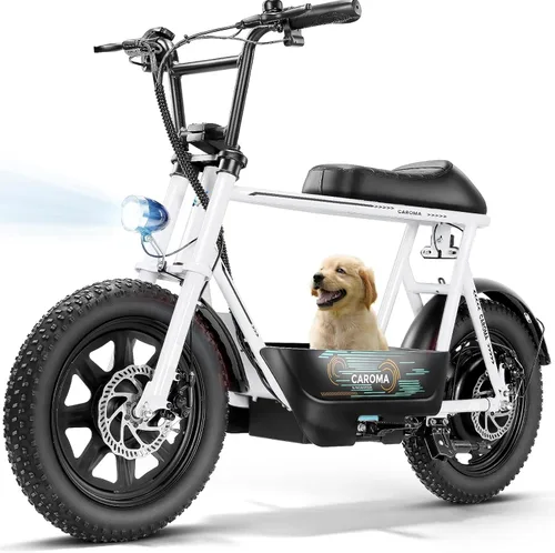 Vista 14 de Caroma Scooter eléctrico Peak 1200W con asiento, 30 millas y 20 MPH Azul