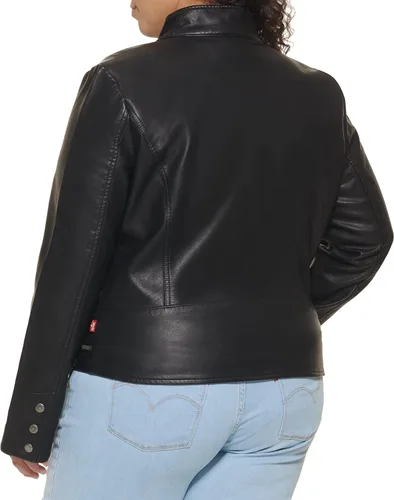 Vista 3 de Levi's Women's Faux Leather Motocross Racer Jacket (Standard and Plus)