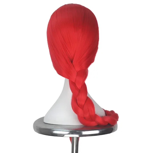 Vista 5 de M MISS U HAIR Missuhair - Peluca larga trenzada roja roja para mujer, peluca de disfraz de vaquera Jessie para mujer, 37.4in de largo, disfraz