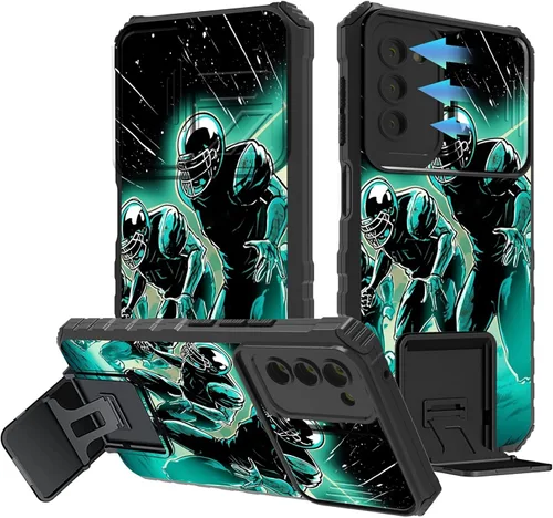 Vista 125 de Funda para Samsung Galaxy A13 5G/4G/A04S, Galaxy A13 5G con cubierta de cámara deslizante, funda de doble capa integrada con función atril