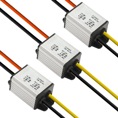 Vista 13 de Convertidor de 12 V a 5 V CC Voltaje de alimentación para automóvil, impermeable DC 6.3-22V 12V reductor a 5V 3A 15W Regulador de voltaje