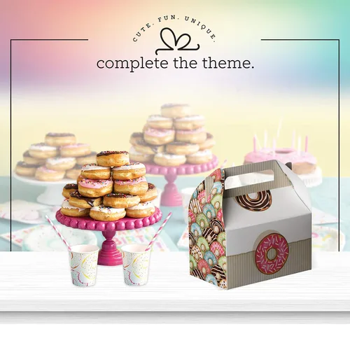 Vista 4 de Hammont Cajas de papel (10 unidades) - Cajas de galletas para regalos de fiesta, bonitos diseños, perfectas para fiestas y celebraciones, 6.25 x