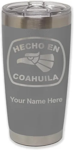 Vista 34 de LaserGram Vaso aislado al vacío de 20 onzas, hecho en coahuila, grabado personalizado incluido (negro) Engraved Gift, Vacuum Insulated Stainless