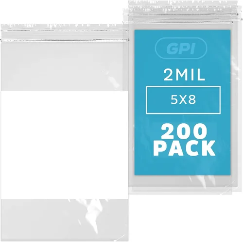 Vista 17 de GPI - Mini bolsas con cremallera de 1 x 1 pulgada, paquete de 100 bolsas de plástico transparente con cierre con cremallera con bloque blanco
