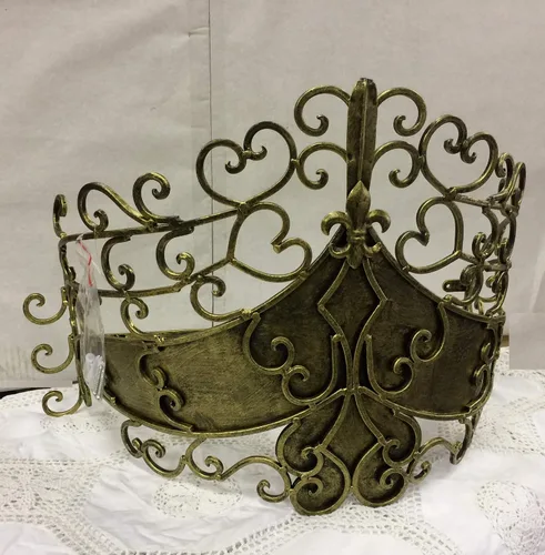 Vista 13 de OctoRose Dosel Corona de Pared de Metal para Cama - Decoración de Pared Corona Antigua con Varillas y Herrajes Incorporados - para Sobre Camas