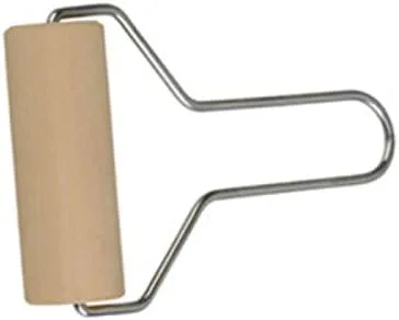 Vista 6 de COMIART - Rodillo de madera dura para cerámica y arcilla de cerámica, rodillo de arcilla de madera de 7 pulgadas con mango de metal resistente
