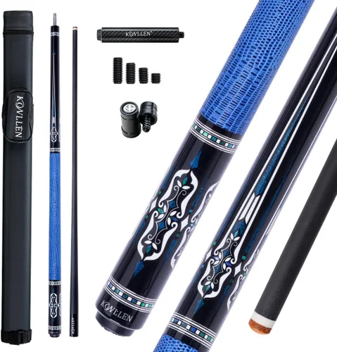 Vista 28 de KONLLEN Carbon Fiber Pool Cue 2.0 – 58" Low Deflection Performance Cue for Improved Accuracy & Consistency, 12.5mm Tip, Pro Taper