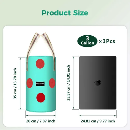 Vista 2 de Paquete de 3 bolsas colgantes para macetas de fresas para tomates (3 galones)