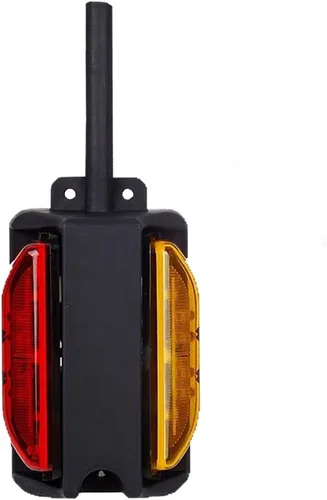 Vista 7 de NEW SUN Kit de Luces LED para Guardabarros, Precableado de Doble Cara con Pedestal, Ámbar y Rojo Súper Brillantes, RH y LH, Funciona como Luces