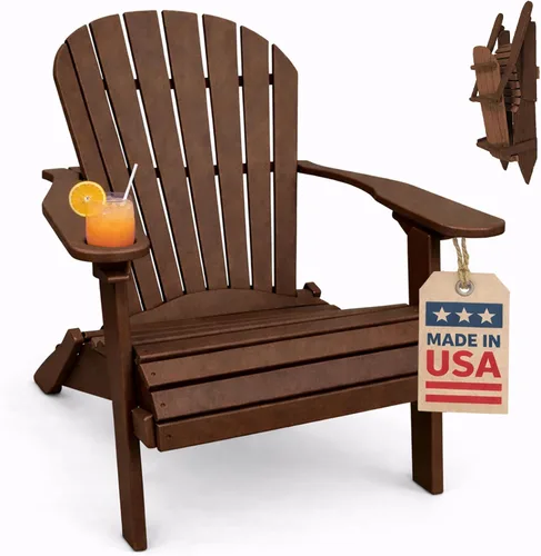 Vista 10 de POLY LUMBER – Silla plegable Adirondack con asiento enrollado Heavy Duty EVERLASTING Lifetime PolyTuf HDPE - HECHO EN EE. UU. - AMISH CRAFTED., Azul