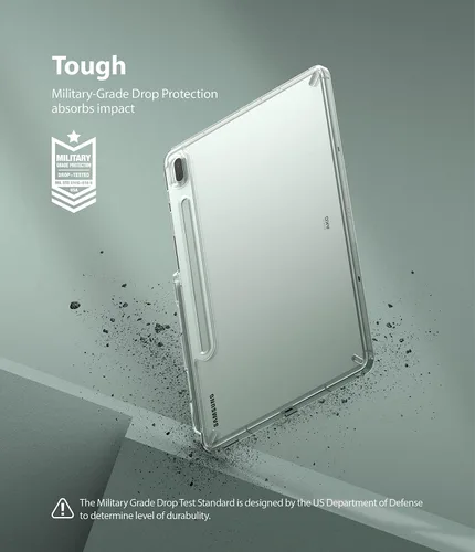 Vista 7 de Ringke Fusion - Funda diseñada para Galaxy Tab S7 FE de 12.4 pulgadas (2021), parte trasera dura transparente a prueba de golpes, con soporte