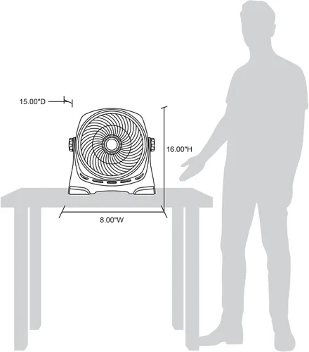 Vista 13 de NewAir Potente ventilador portátil de circulación de aire de 12 pulgadas en blanco Montaje en pared, pivote de 360°, hasta 40 pies de alto flujo
