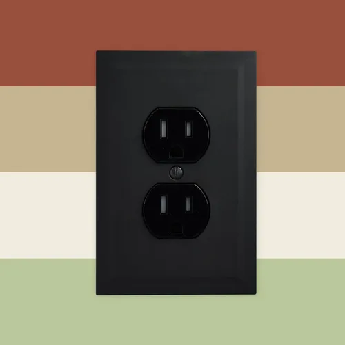 Vista 8 de Questech Cubiertas de tomacorrientes, placas de pared dúplex individuales, placas de interruptor de 1 banda, tamaño estándar, cubiertas de toma