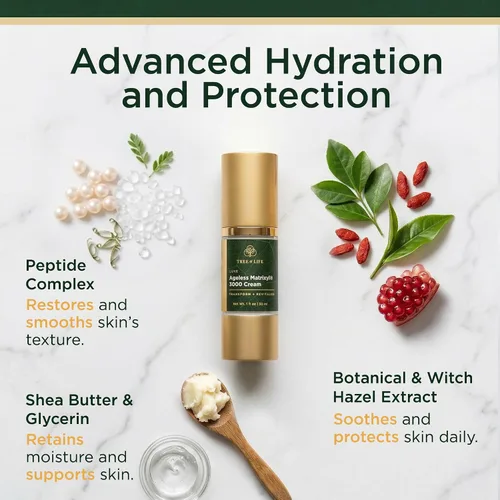 Vista 2 de Tree of Life Beauty Hidratante, hidratante, reafirmante y suave para la piel, no grasosa - Matrixyl 3000 Crema facial 1 fl oz