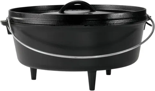 Vista 10 de Horno holandés, de Lodge, para campamentos, Negro