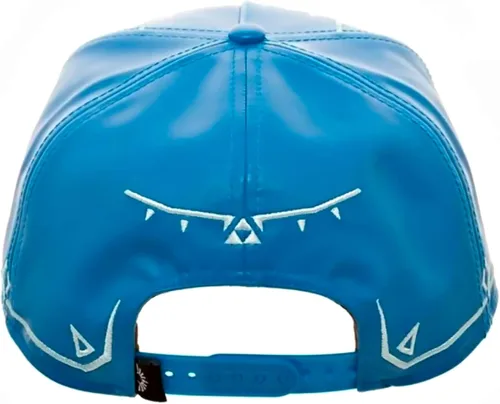 Vista 2 de Nintendo Legend of Zelda Breath of The Wild - Gorra de piel sintética con diseño de Snapback, color azul, Azul
