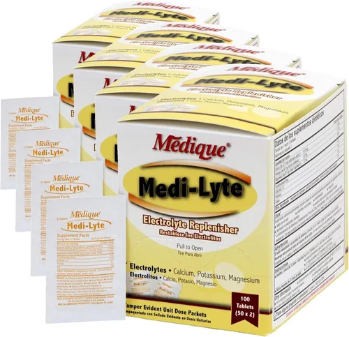 Vista 3 de Medique Medi-Lyte Reponedor de electrolitos, alivio rápido del calor, estrés, fatiga y calambres musculares, tabletas fáciles de tragar, 500