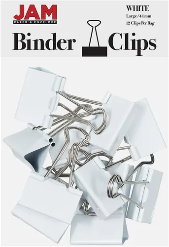 Vista 18 de Broches aprietapapeles JAM Paper®, Blanco