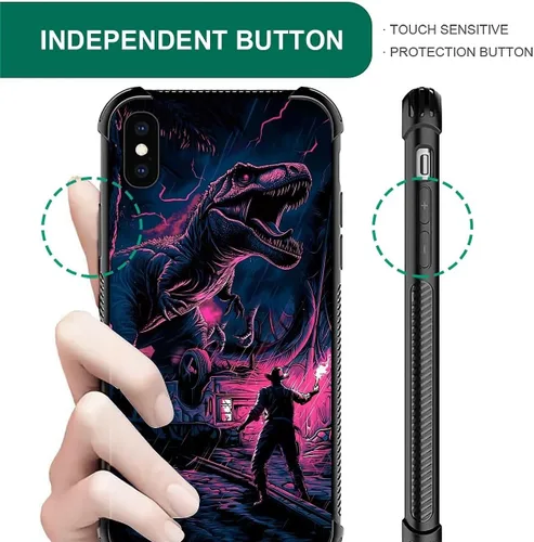 Vista 149 de Funda compatible con iPhone XR, diseño de elefantes africanos para niñas, diseño de patrón a prueba de golpes, antiarañazos, carcasa trasera