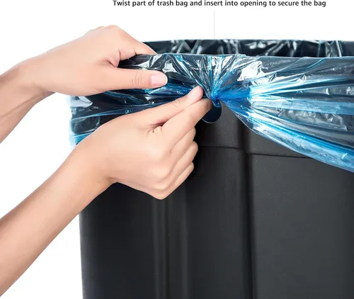 Vista 5 de Amazon Basics - Papelera doble de 30L con pedal de cierre suave - 2 contenedores de 15 litros, acero inoxidable, contenedores internos pequeños