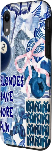 Vista 2 de iPhone XR Blondes Have More Fun Collage Summer European Coquette Case