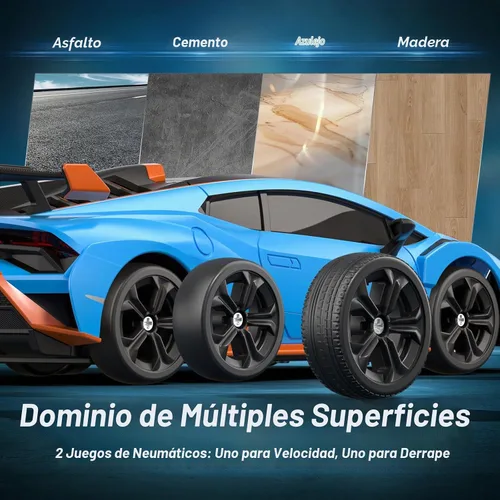 Vista 6 de Axirata Lamborghini - Coche de juguete Lamborghini a escala 1:24 (azul)