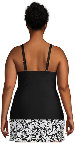 Vista 4 de Lands End Traje de baño tankini resistente al cloro para mujer con tirantes ajustables