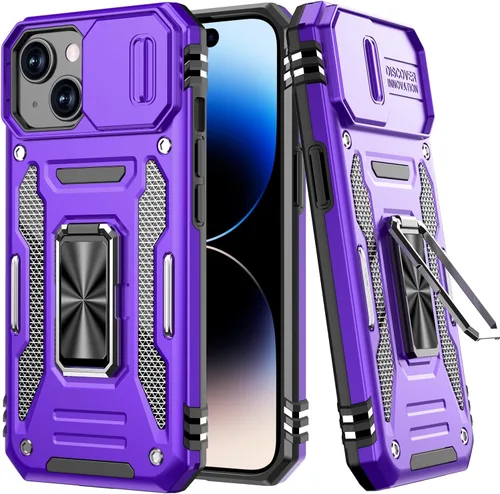 Vista 25 de Funda para iPhone 13 Pro con protector de pantalla, cristal transparente, antiamarillo, acrílico resistente, funda protectora de grado militar