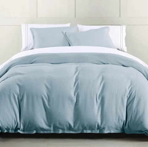 Vista 10 de HiEnd Accents Hera - Juego de edredón de lino a medida de 3 piezas con fundas de almohada, juego de ropa de cama de color liso gris Queen