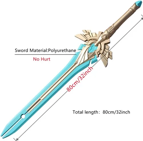 Vista 2 de Espada de cosplay de Halloween para Skyward Wolf's Blade Gravestone PU espuma armas regalos de cumpleaños Hoja Skyward
