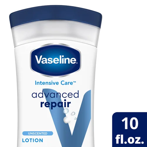 Vista 3 de Vaseline Intensive Care Advanced Repair Loción corporal sin fragancia Paquete de 2 unidades de 10 onzas cada uno