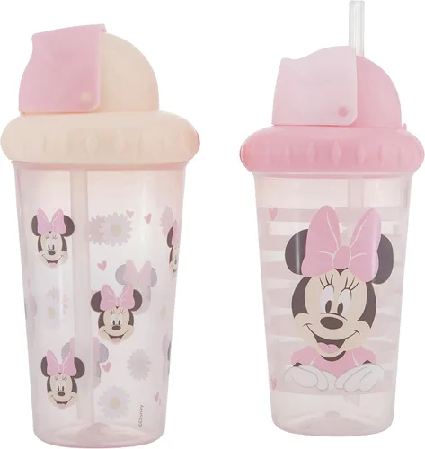 Vista 13 de Disney Vasos Sippy para Niños Pequeños para Niños y Niñas Paquete de Dos Vasos Sippy de 10 Onzas con Pajita y Tapa Botella de Agua de Viaje