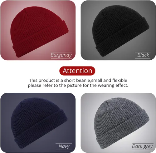 Vista 2 de SATINIOR Gorro de pescador unisex con borde enrollable, 4 piezas