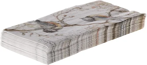 Vista 5 de IHR - Servilletas de papel de 3 capas, 16 unidades, tamaño invitado, Happy Little Titmice
