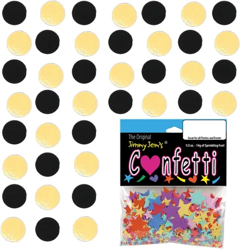 Vista 28 de Confetti Circle 1/4" Negro, Azul Marino Combo - 2 bolsas de media onza (1 oz) (8550/9971)