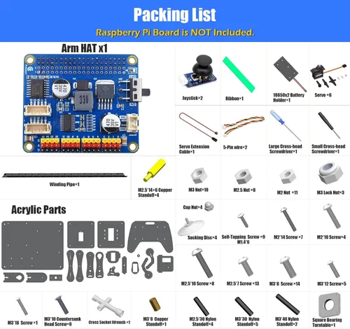 Vista 2 de Adeept Brazo robótico 5-DOF, programable STEM Coding DIY Kit para Raspberry