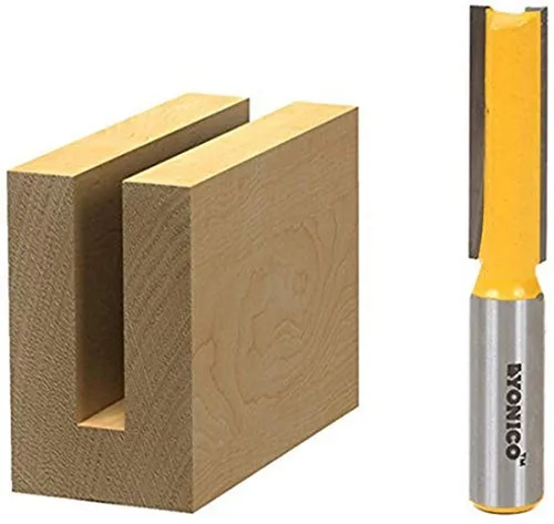 Vista 10 de Yonico Brocas de ruteadora, broca recta de 1 pulgada de diámetro X 1 pulgada de altura, vástago de 1/2 pulgada 14030