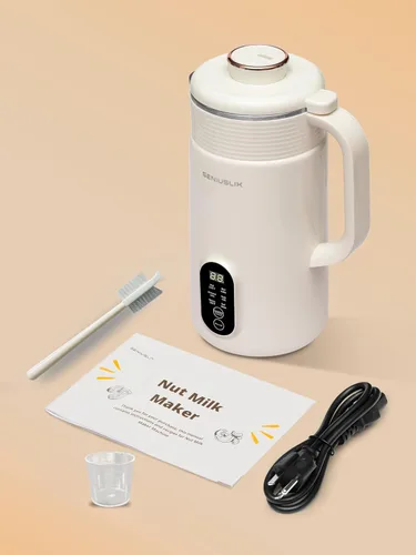 Vista 7 de Máquina para hacer leche de nuez para leche casera, a base de plantas con limpieza automática y control de temperatura, máquina de leche de soja