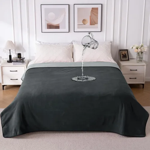 Vista 14 de QiyI Manta Impermeable para Cama Sofá Sillón, Pequeña Lavable Reversible y Reutilizable Manta Decorativa para Mascotas Perro Gato, Cubierta de Sofá
