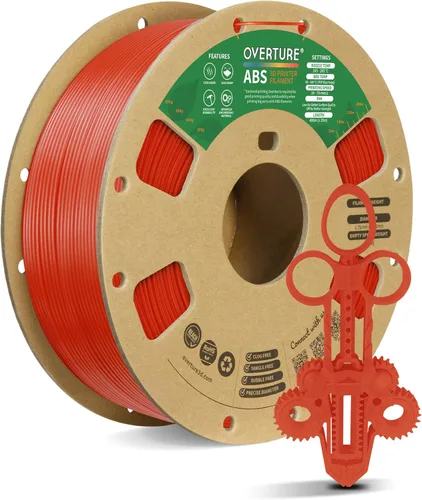 Vista 17 de OVERTURE ABS High Strength 3D Printer Filament 1.75mm, 1kg Black negro (ABS Black)