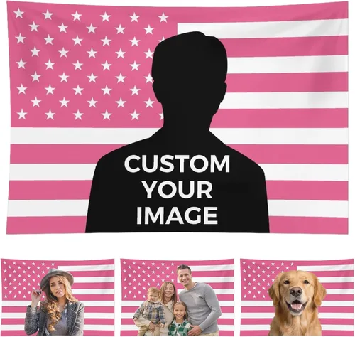 Vista 12 de Nsipan Tapiz de pared personalizado, texto con imagen, tapiz personalizado para boda, divertido telón de fondo, perfecto para decoración del hogar